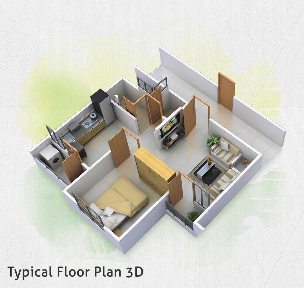 1 Bhk 1t Apartment With Size 690 Sqft For Sale In Gopalan Temple Trees Kumaraswamy Layout Bangalore