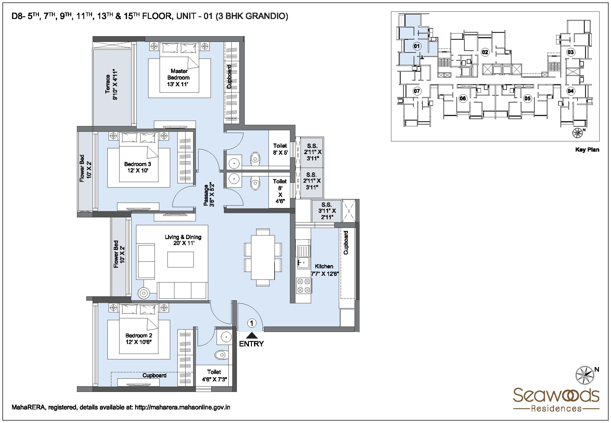 2 BHK+2T Apartment with Size 743/sqft-carpet sqft for Sale in L&T ...