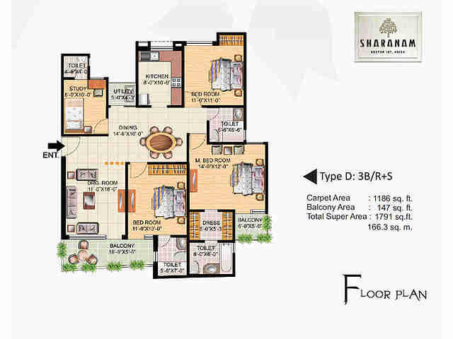 3  BHK - 1575 sqft