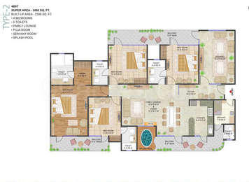 4  BHK - 3000 sqft